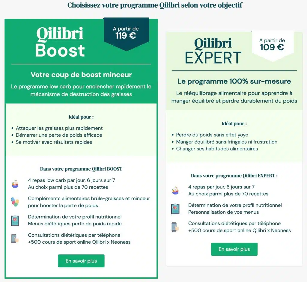 choix programme minceur