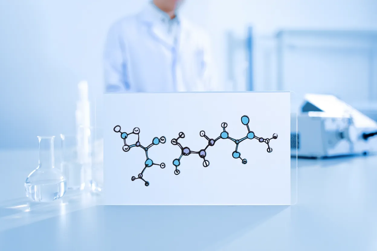 Seringue d'injection hebdomadaire sur fond médical — illustration du CT-388, agoniste dual GLP-1/GIP de Roche