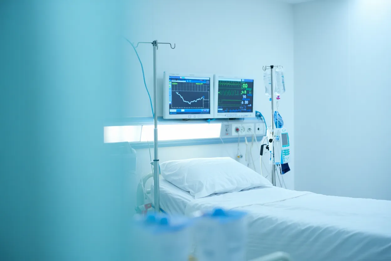 Illustration d'un suivi médical hospitalier pour un protocole de jeûne hydrique sous tirzépatide