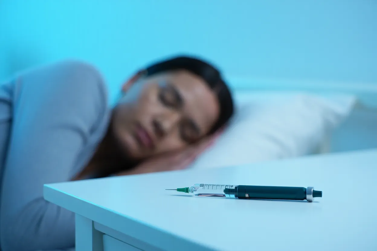 Patient dormant paisiblement — illustration des traitements GLP-1 pour l'apnée du sommeil